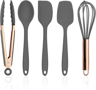 Juego utensilios cocina silicona fáciles limpiar antiadherentes