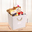 Set cestas tela beige 13x13" asa organización hogar