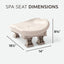 Asiento PureSpa inflable con contorno remov. beige