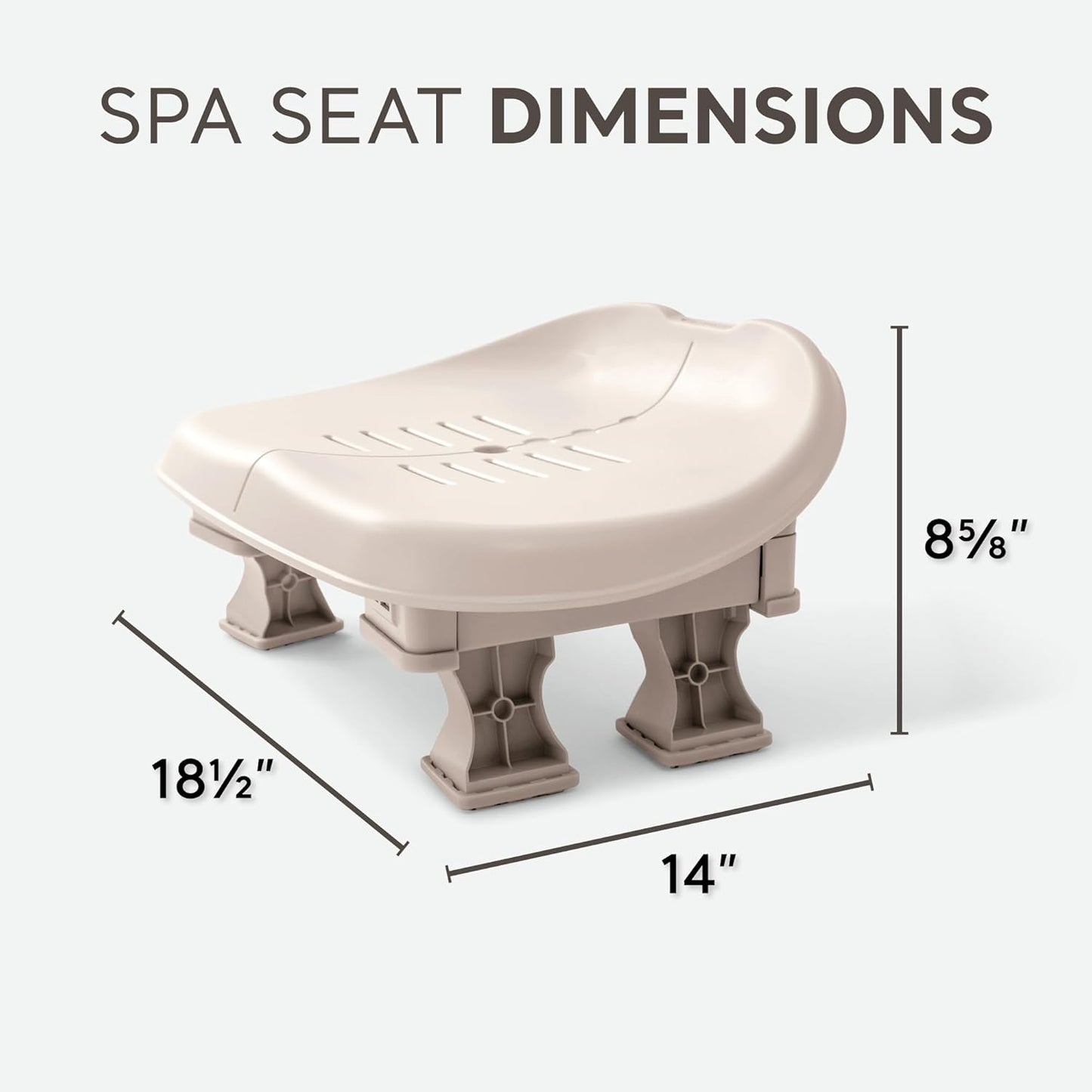 Asiento PureSpa inflable con contorno remov. beige