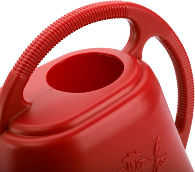 Regadera plástico 1gal mango cómodo boquilla larga rojo quemado