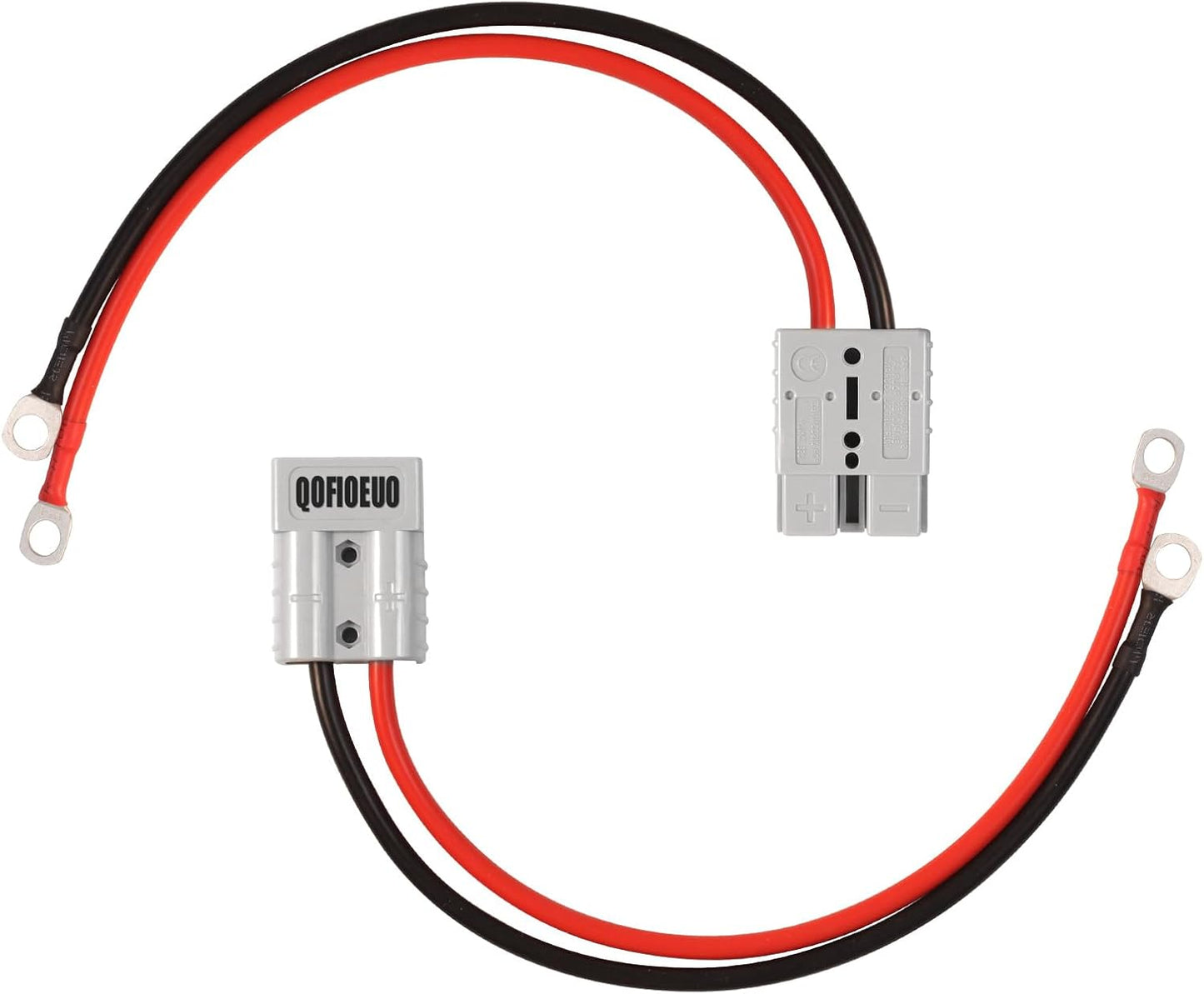 2 Pzas Conector Batería 50A 600V con Anillo O Cable 0.98pies