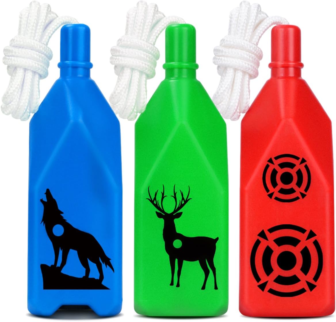 Pack 3/6 botellas plásticas para disparos con cuerda colgar