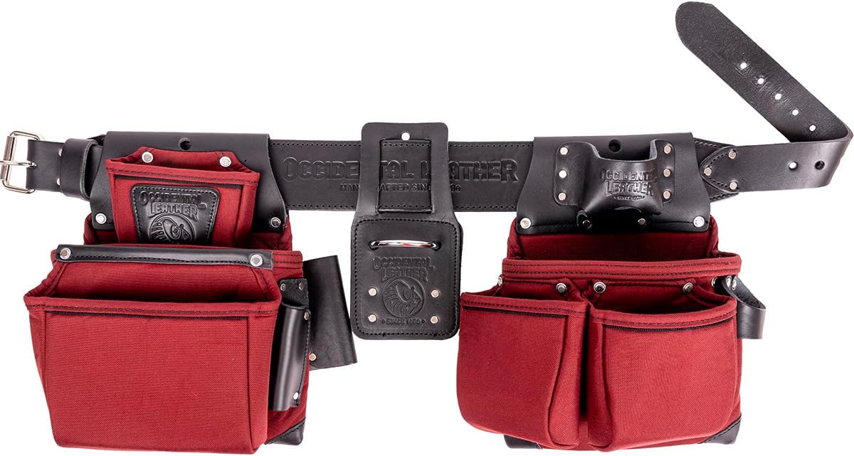 Set cinturón portaherramientas talla M rojo y negro