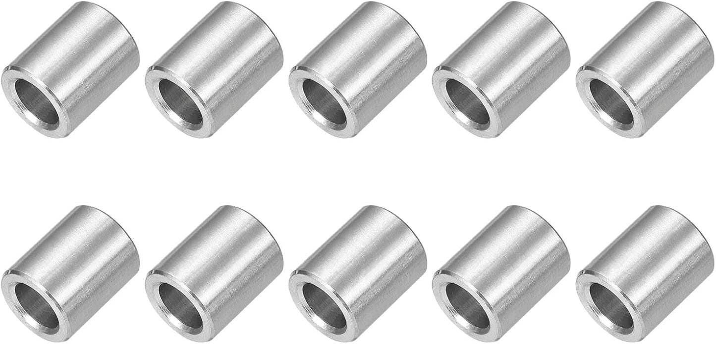 10 Espaciadores Acero Inox Redondos Sin Rosca