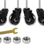 Ruedas giratorias 3pulg set 4 con freno y vástago 3/8 16x1.5