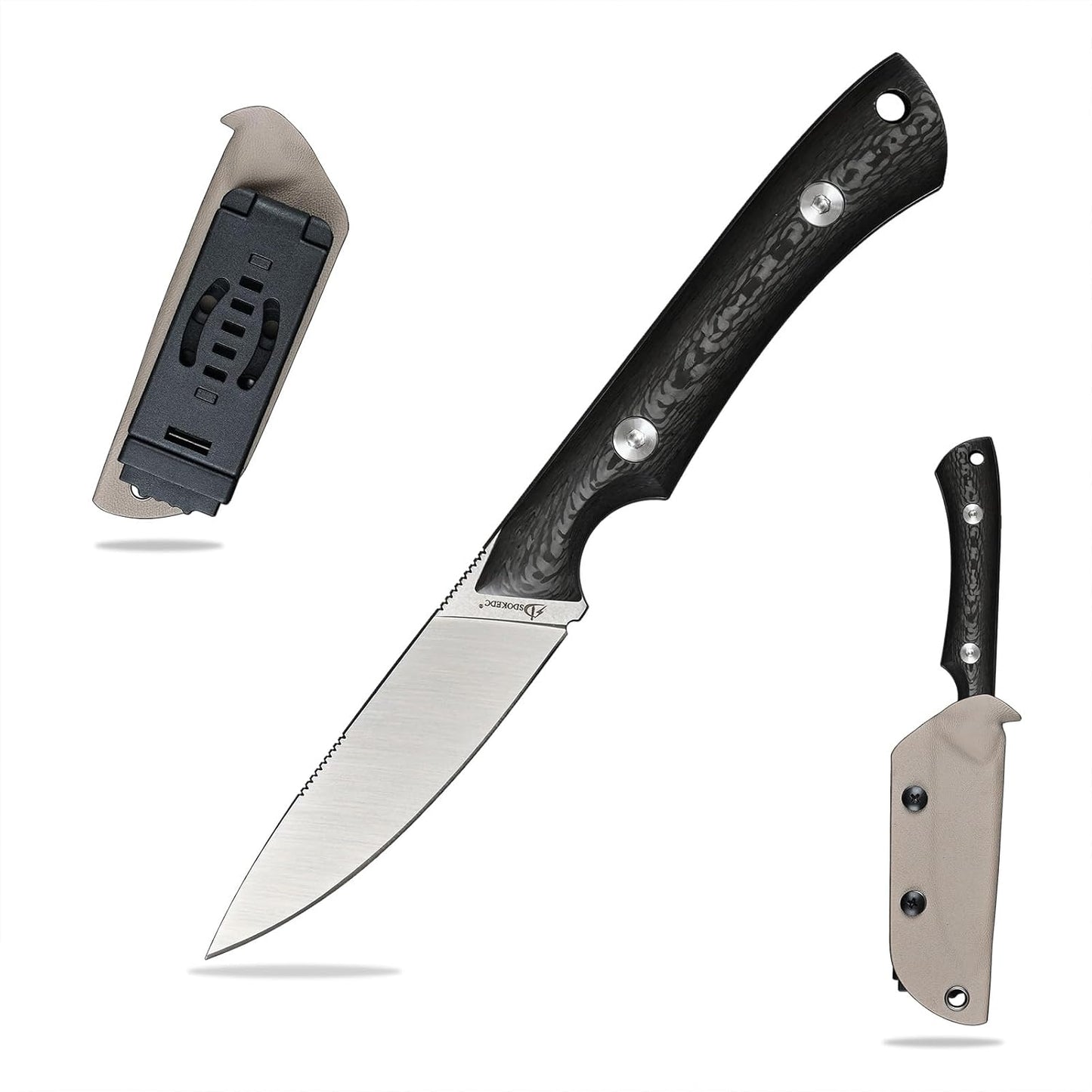 Cuchillos DC53 acero táctico hoja fija funda kydex EDC camping