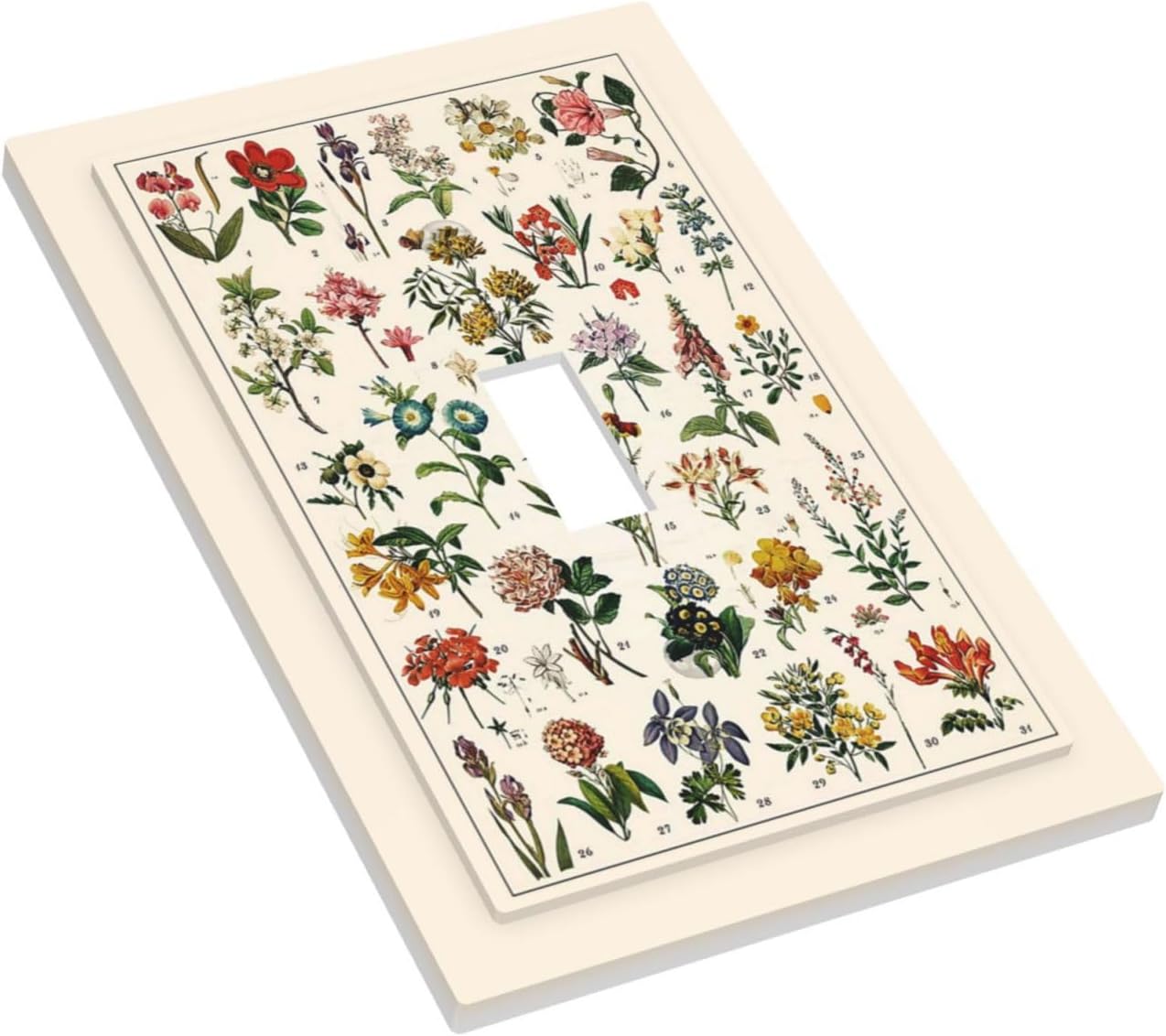 Placa flor silvestre cubierta interruptor luz baño decoración