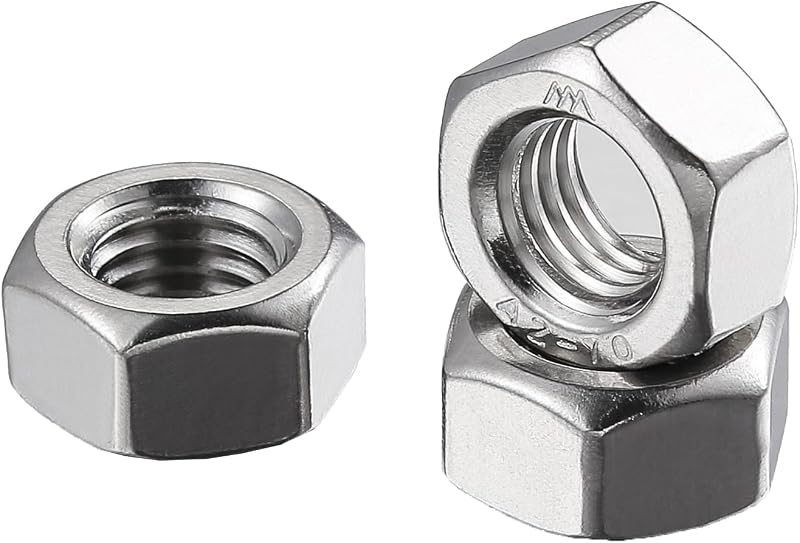 10#32 Tuercas Hex Acero Inox 304 50 Pzas