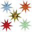 5 Faroles Papel 11.8pulg Multicolor para Navidad Boda Hogar