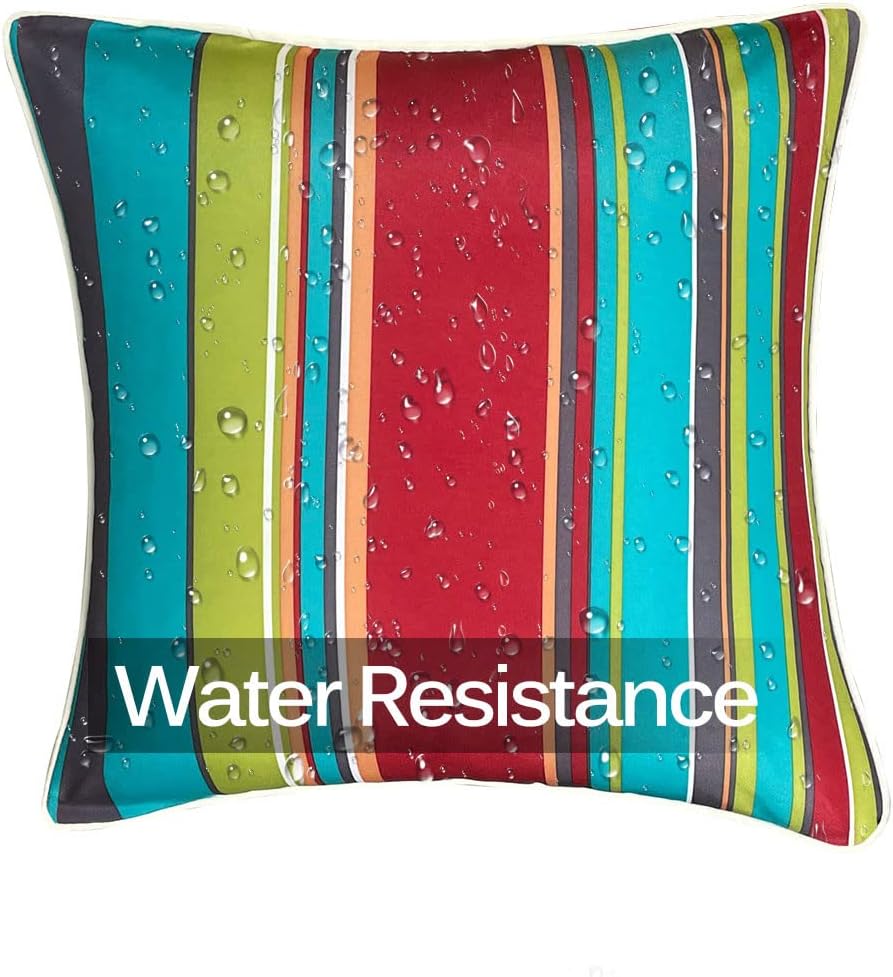 2 Pzas Almohadas Resistentes Agua 18x18pulg Decoración Patio