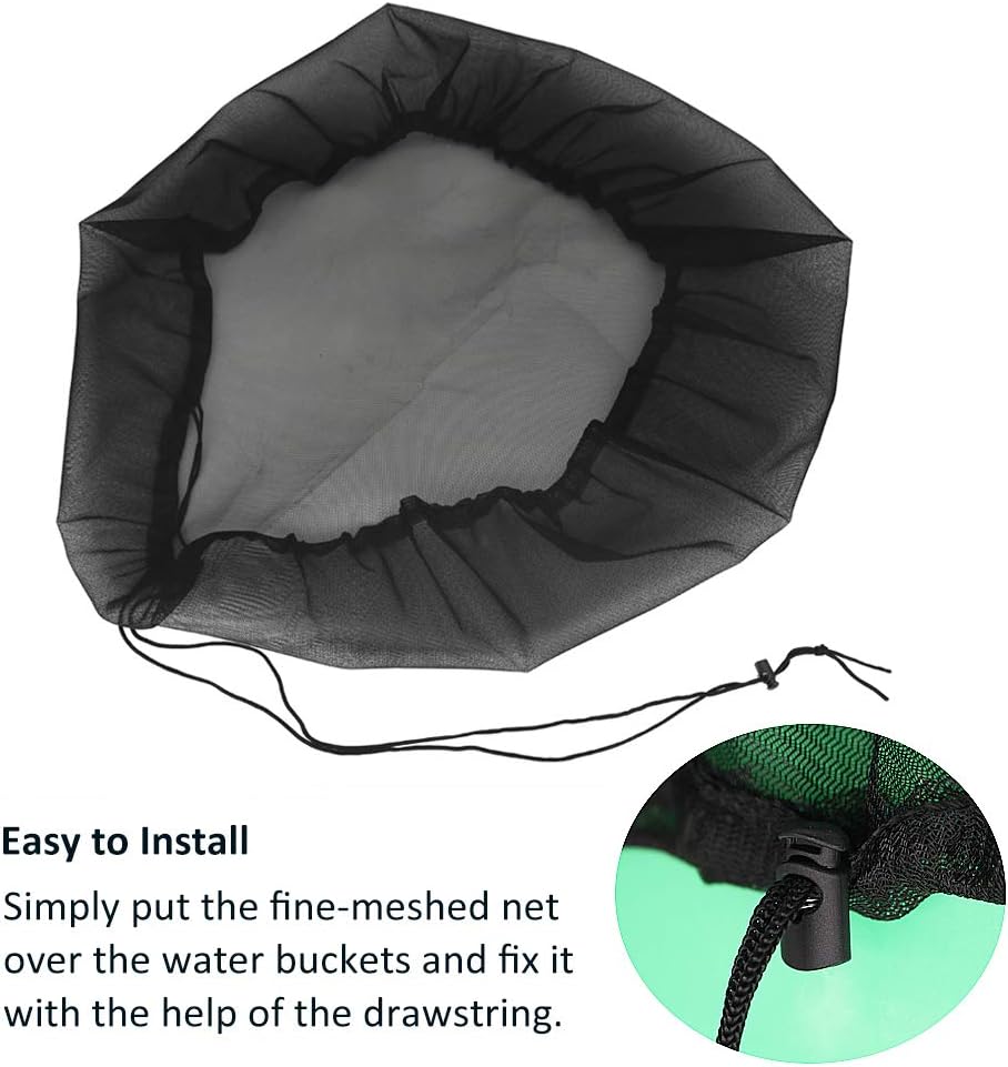 2 Cubiertas malla para barril lluvia mosquitos y desechos