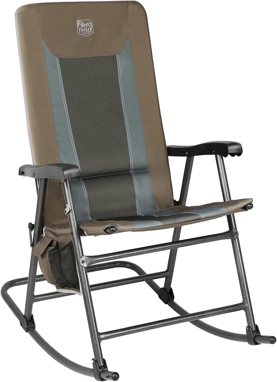 Silla mecedora plegable acolchada con respaldo alto y
