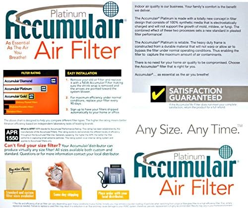 Filtro Platinum 16x20pulg MERV 11 Pack 4