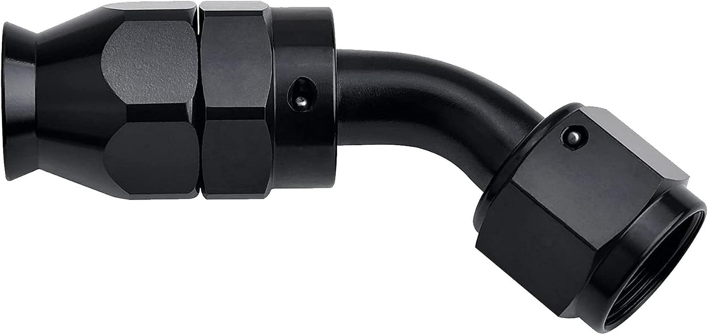 Extremo manguera PTFE 45grados negro