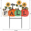 Letras de otoño con calabaza estacas decorativas jardín