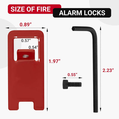 Kit bloqueo disyuntor alarma incendios 2 juegos 8-32 llaves hex