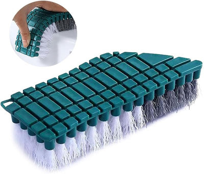 Cepillo inodoro forma V agarre antiderrap cerdas nailon verde