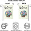 Bandera doble cara primavera verano 12x18pulg hortensias exteriores