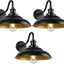 Luz granero exterior 12pulg aplique industrial negro