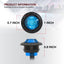 100 Luces Laterales Redondas 3/4" 3 LED 12V Azul