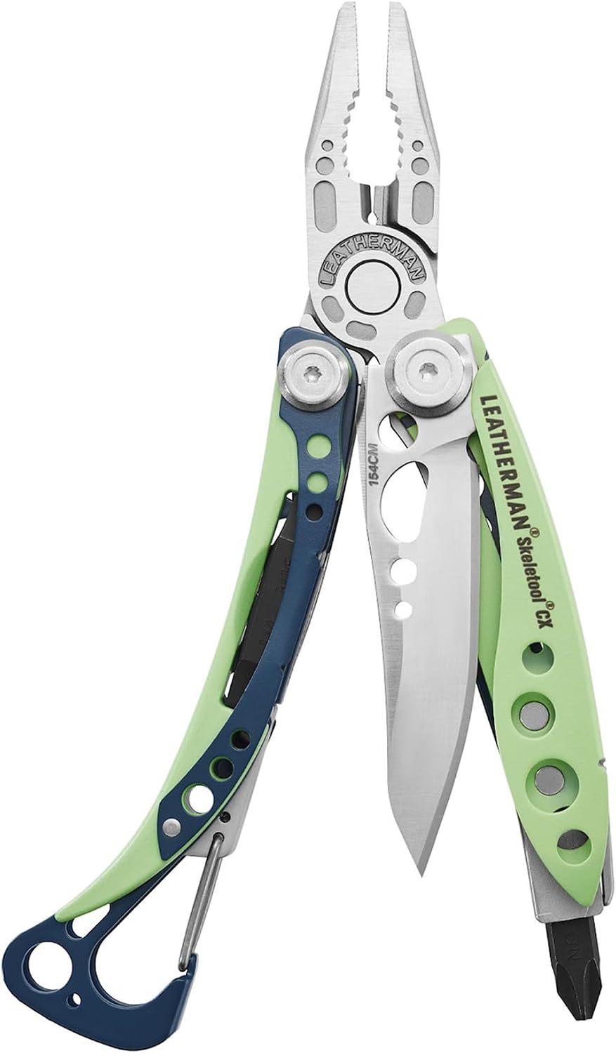 Multiherramienta 7en1 Skeletool CX uso diario verde