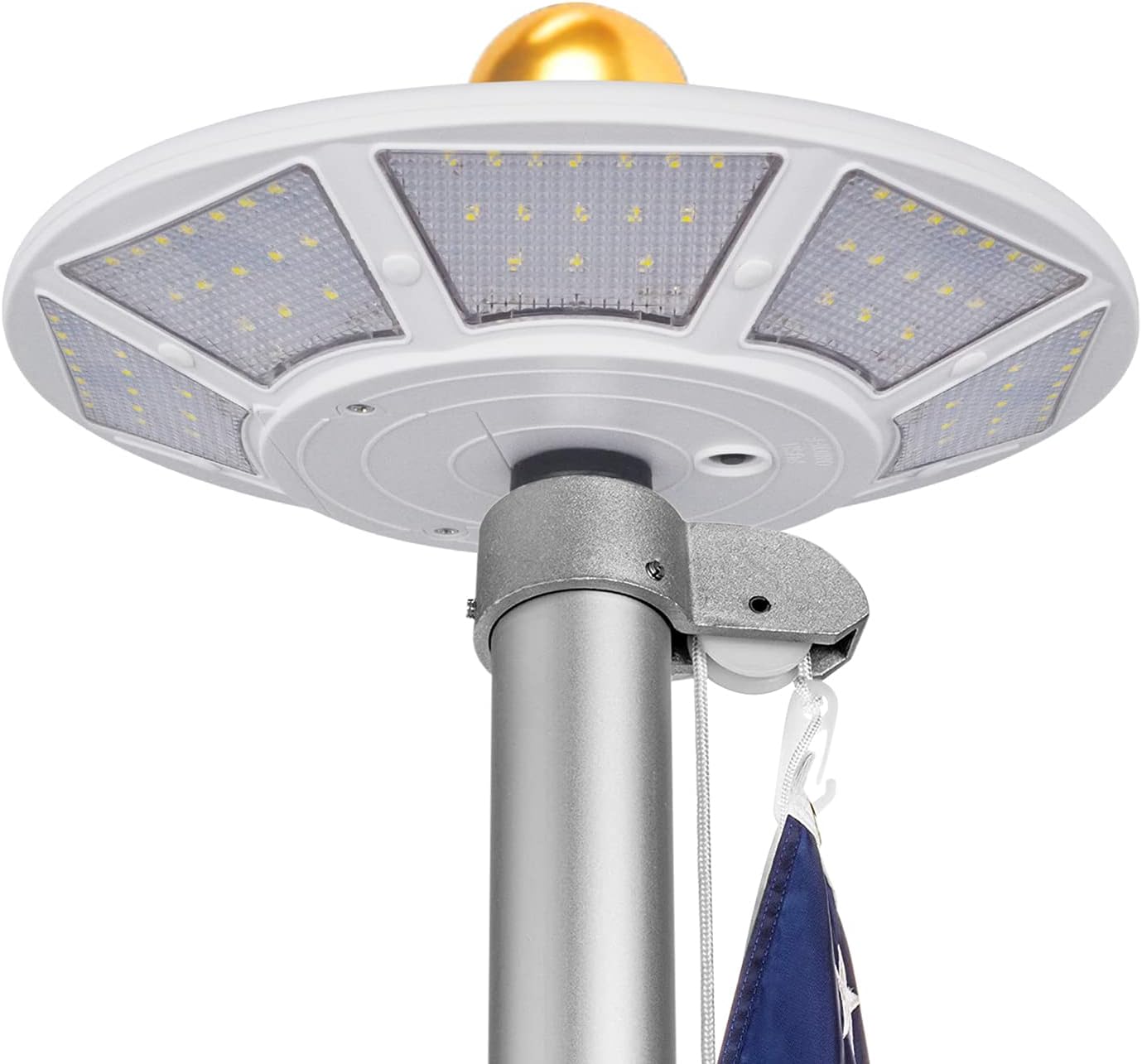 Luz asta bandera solar 200 LED 2000lm impermeable