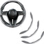 Funda volante fibra carbono 3 pzas antiderrap universal