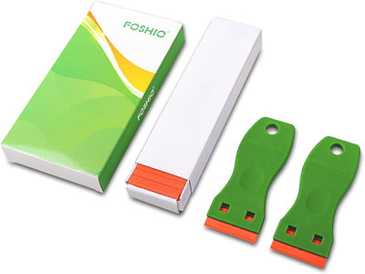 Raspador ergonómico verde doble filo 1.5pulg 2uds 100 cuchillas