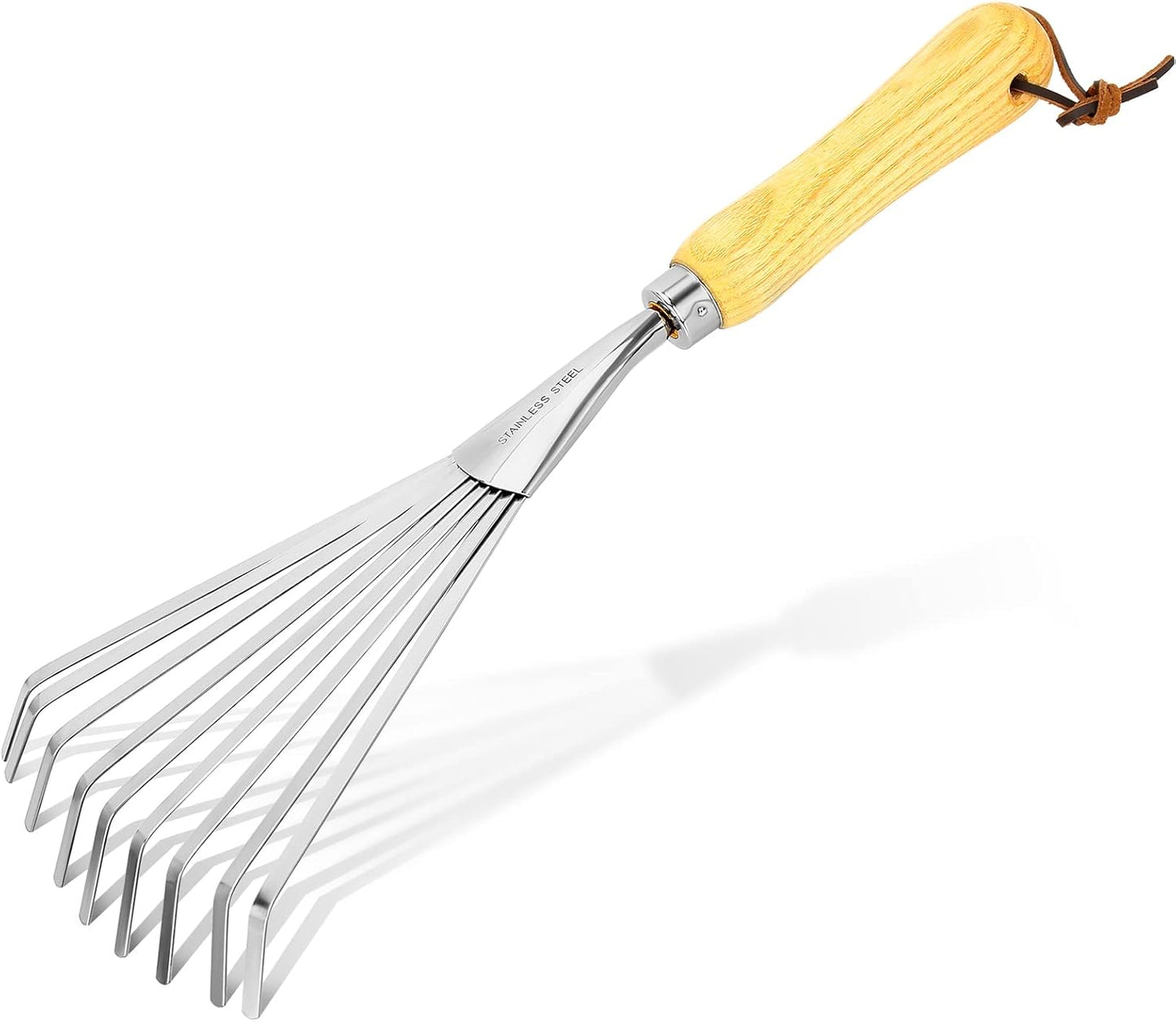 Rastrillo mano acero inox mango ergonómico jardín