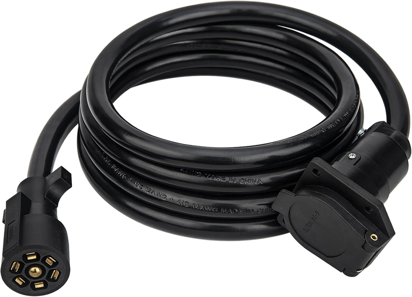 Extensión remolque 7 pines 8 pies con conector doble