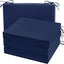 4 Cojines silla exterior impermeables 18.5x16" azul marino