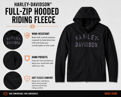 Deflector forro polar con capucha hombre negro