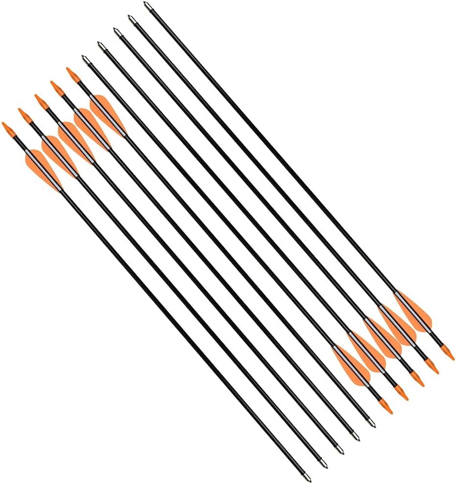 Flechas fibra vidrio para arco 24-30pulg principiantes