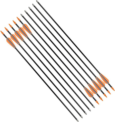 Flechas fibra vidrio para arco 24-30pulg principiantes