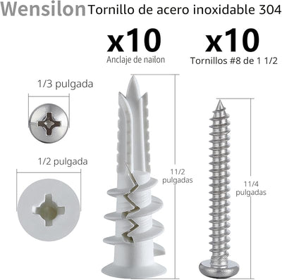 Kit anclajes autoperforantes para yeso hormigón 182 pzas