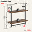 Estantes flotantes cocina 24" 2 niveles 8 ganchos