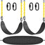 Asientos columpio resistentes set 2 cadena 66" negro