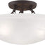 Soporte techo 3 luces color bronce