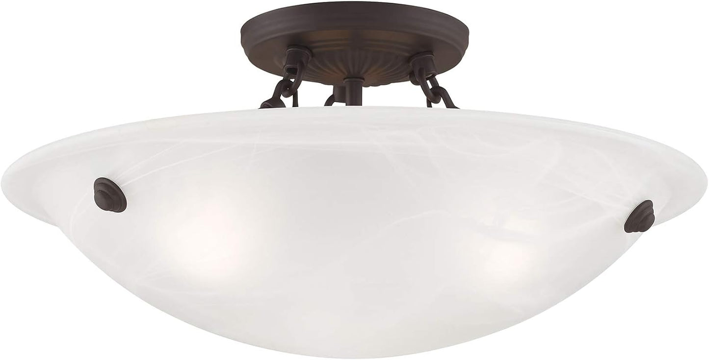 Soporte techo 3 luces color bronce