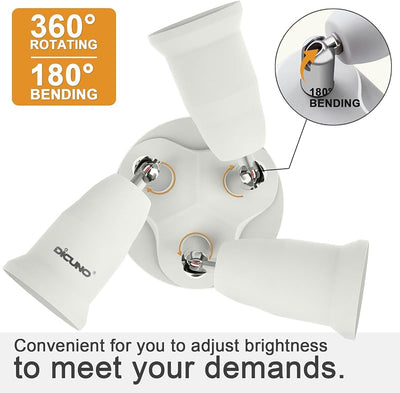 Adaptador E26/E27 5en1 soporte LED lámpara araña 500W