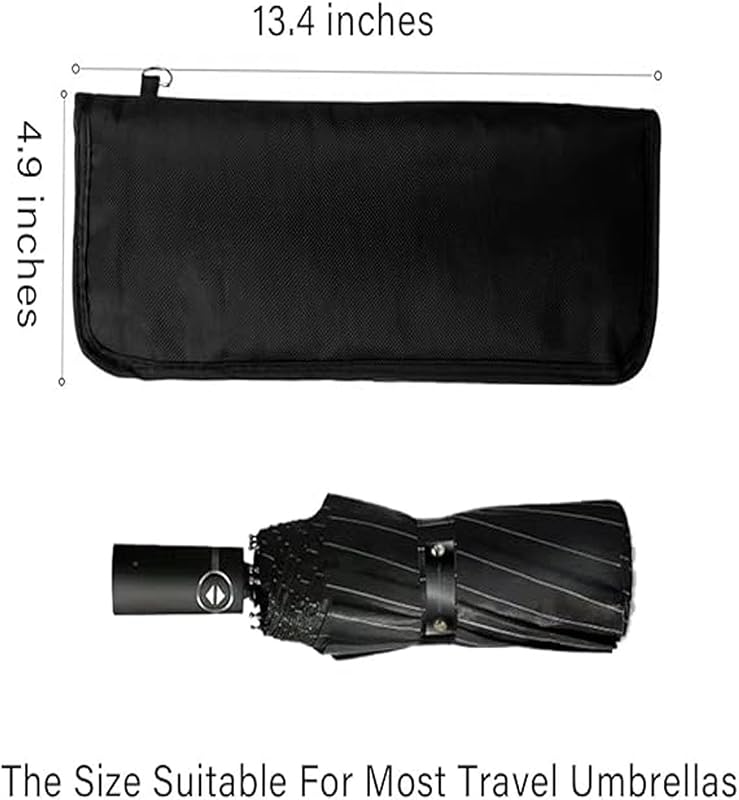 Bolsas paraguas viaje felpilla gruesa absorbente 13.4x5pulg negro