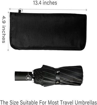 Bolsas paraguas viaje felpilla gruesa absorbente 13.4x5pulg negro