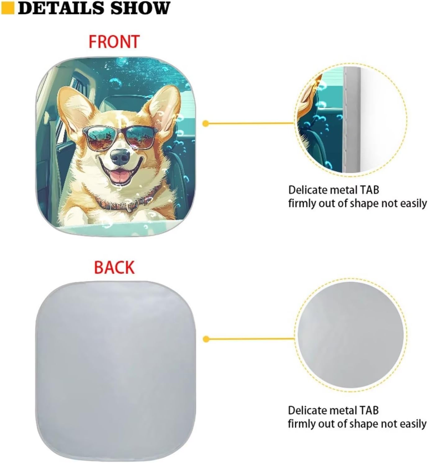 2 Parasoles Corgi para parabrisas auto reflejan UV y calor