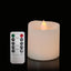 Set velas LED parpadeantes 3x3" cera real 600h temporizador