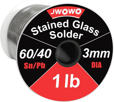 Soldadura 60/40 para vidrieras 1/8pulg carrete 1lb
