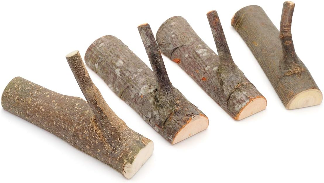 4 Ganchos Adhesivos Madera Vintage Soporte Llaves Abrigo