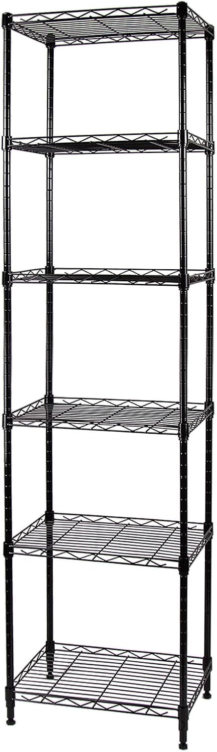 Estantería ajustable 6 alambres baño cocina 16.6x11.4x64.6"