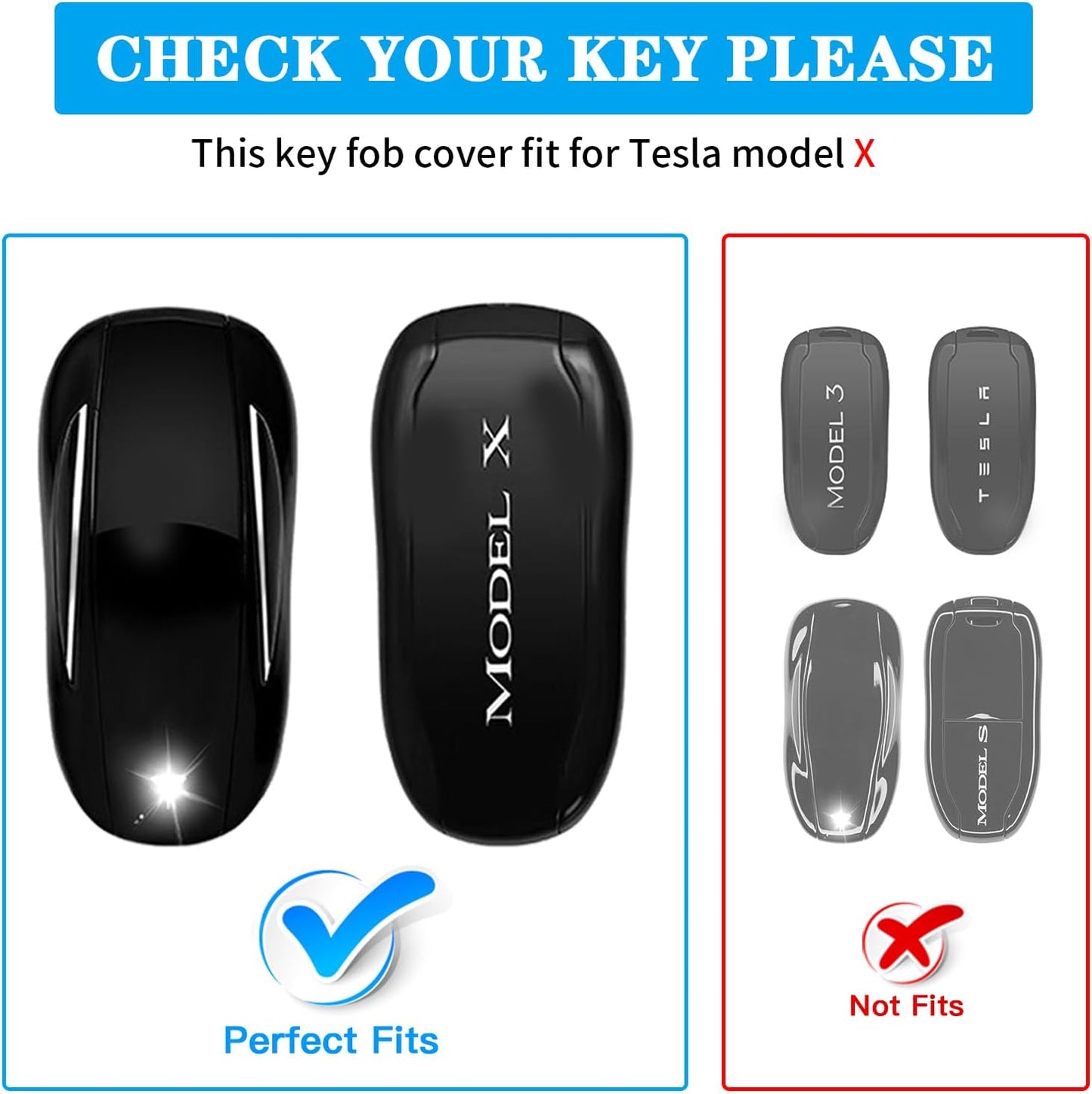 Funda llavero Tesla Model X control remoto blanco