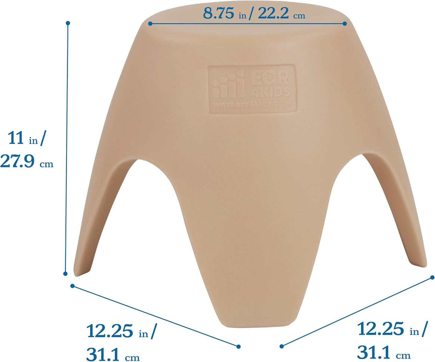 Set 4 asientos apilables plástico para niños